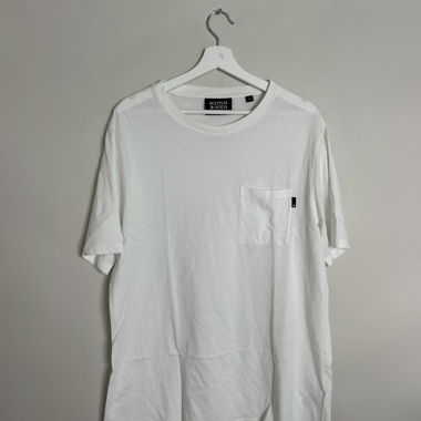 Weisses Scotch-&-Soda-T-Shirt
