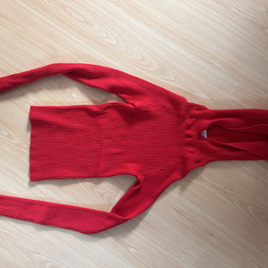 Urban Outfitters Ribbed Red Top