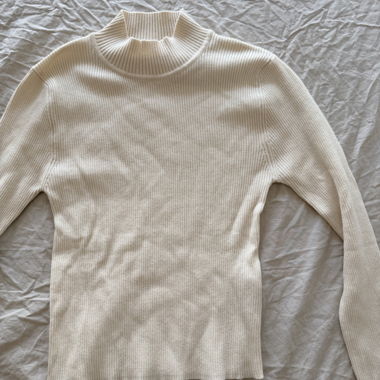 Maglione col. alto ecru