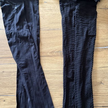 Schwarze selbsthaltende Strümpfe Calzedonia