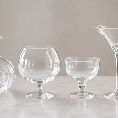 5 pièces décoratives en verre transparent