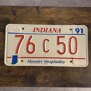 1991 Vintage Autoschild, Indiana 76C50 