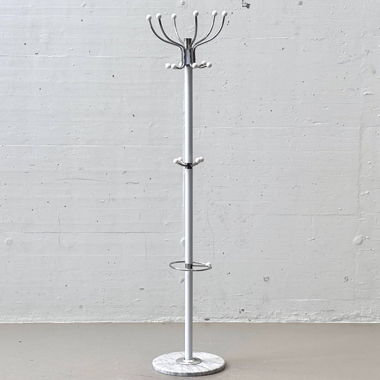 Mid-Century Garderobenständer Mecki Chrom & Marmor