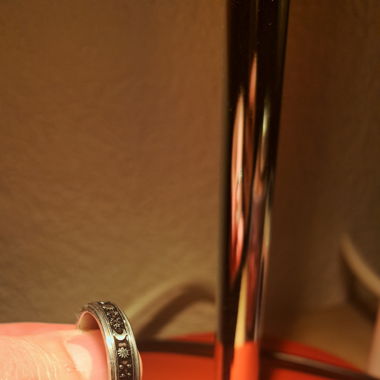 Bague noir en acier inoxydable  