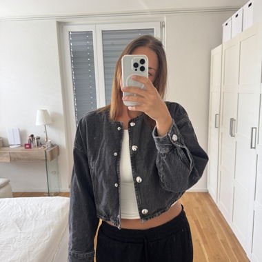 Short Black Denim Jacket