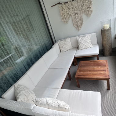 Weisses Outdoor-Loungesofa Set