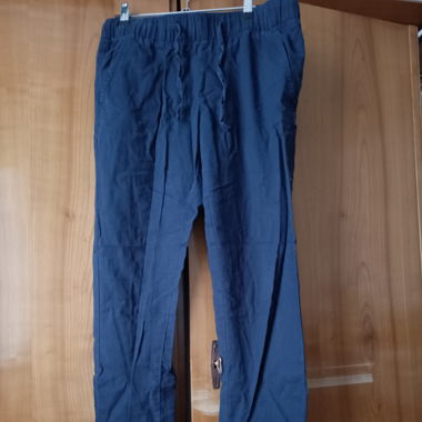 Leinenhose dunkelblau