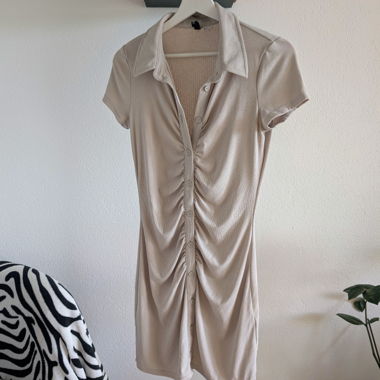 Beige mid dress