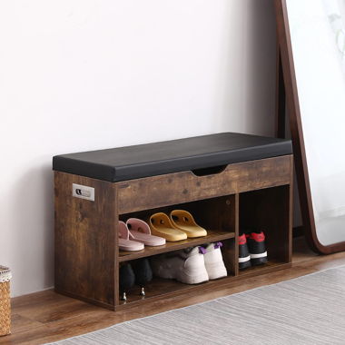 Schuhwechselsitz mit internem Stauraum
