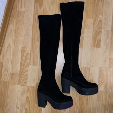 LACK FAUX SUEDE Y2K PLATFORM BOOTS