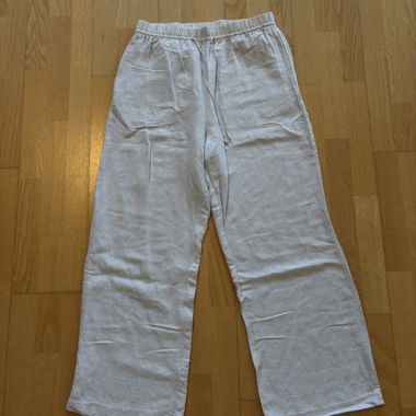 Pantalon en lin beige