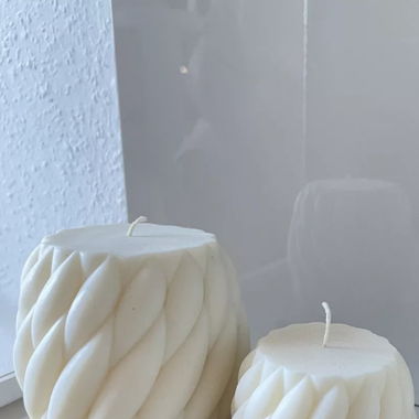 2er Set Braid, Strick Kerze Vegan