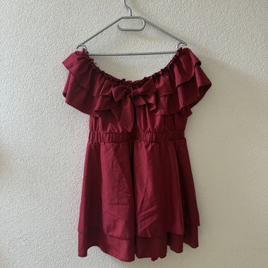 Burgundy Romper