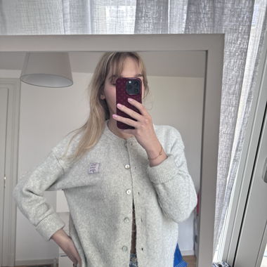 Light Grey Knit Cardigan TU