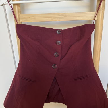 Top corsetto bordeaux Stradivarius