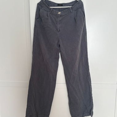 Pantaloni ampi grigio-blu Massimo Dutti