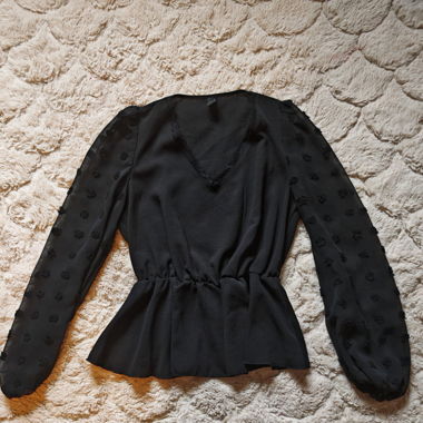 blouse noir à pois
