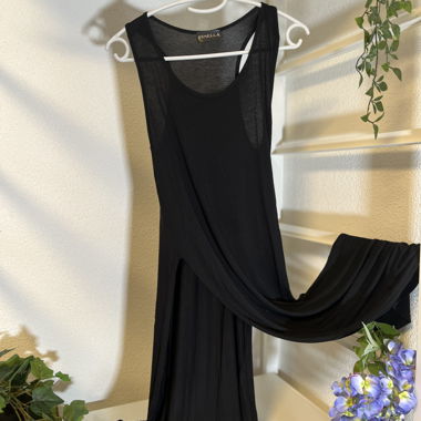 Schwarzes Split Top – S