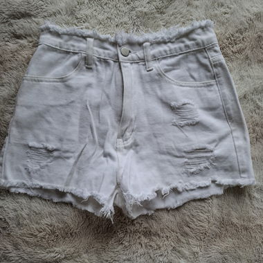 Short blanc femme style casual Y2K