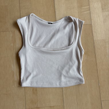Canotta a coste beige