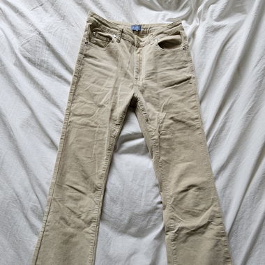 Beige Bootcut Jeans