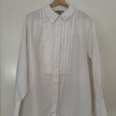 Camicia Bianca Plissé