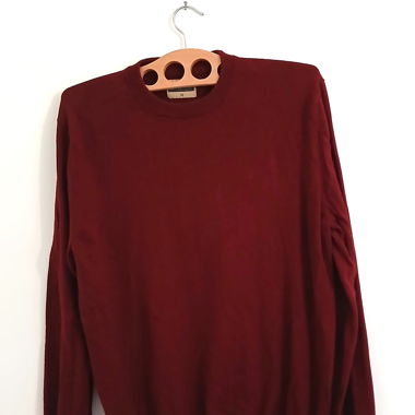 HOWICK Men Jumper Burgundy Size M