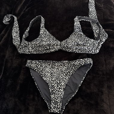 Black and White Bikini Set