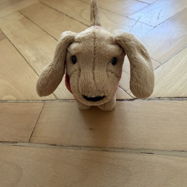 Peluche chien Jellycat rose