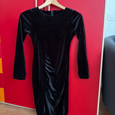 Schwarzes Samtkleid, Grösse S