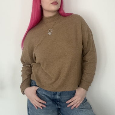 Oversized turtleneck sweater 