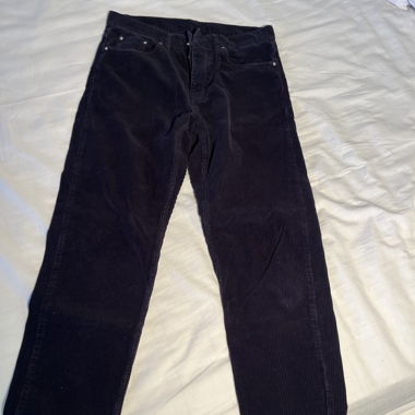 Pantalone Carhartt Newel in corduroy blu Gr. 30