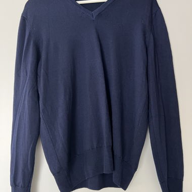 Maglione in lana merino blu navy