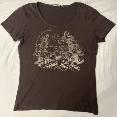T-shirt vintage marrone 