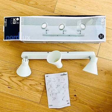 Lampada da soffitto Nordlux Eik, 3-spot, bianco nuova