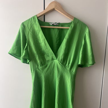 Robe verte style soie 