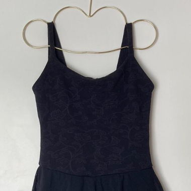 black leotard with skirt