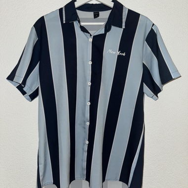 Camicia a maniche corte a righe