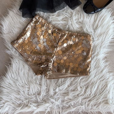 Gold Sequin Shorts