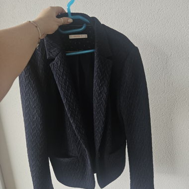 Dark Blue Textured Blazer Esprit