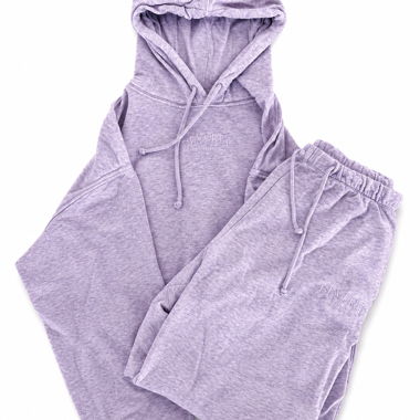 Ensemble jogging violet à capuche