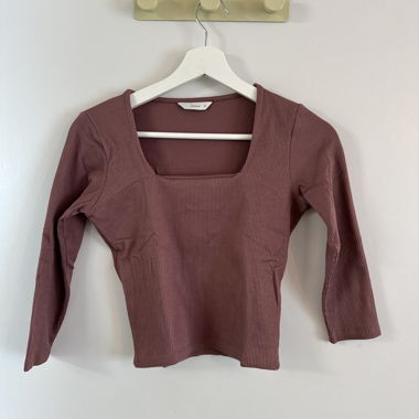 Maglietta bordeaux a maniche lunghe