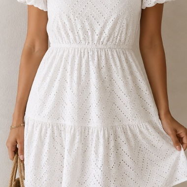 Weisses JDY Sommerkleid Gr. M
