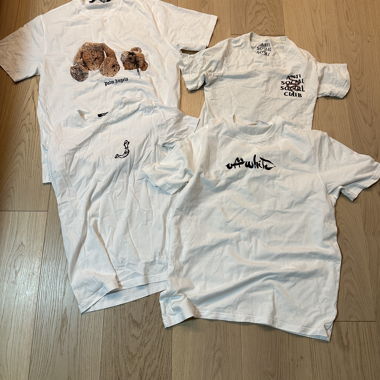 Lot de t-shirts graphiques blancs
