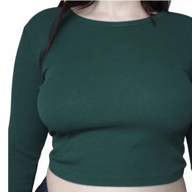 green crop top