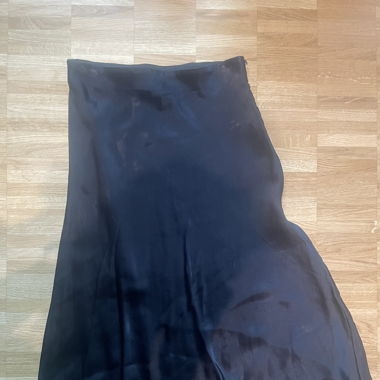 Weekday midi satin black skirt