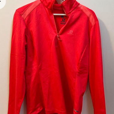 Neon peach salomon ski jumper