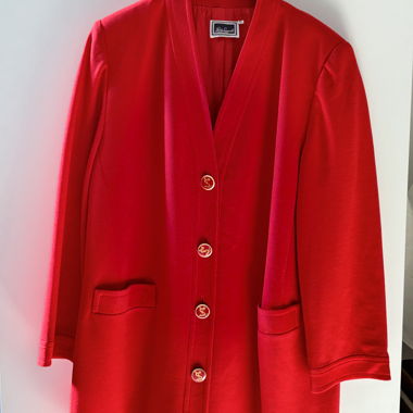  Luisa Spagnoli Cappotto rosso in lana vergine