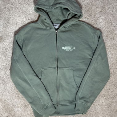 Sweat à capuche zippé vert Multiply Apparel LLC