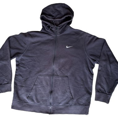 Vintage Nike Zip Hoodie Black Streetwear XL